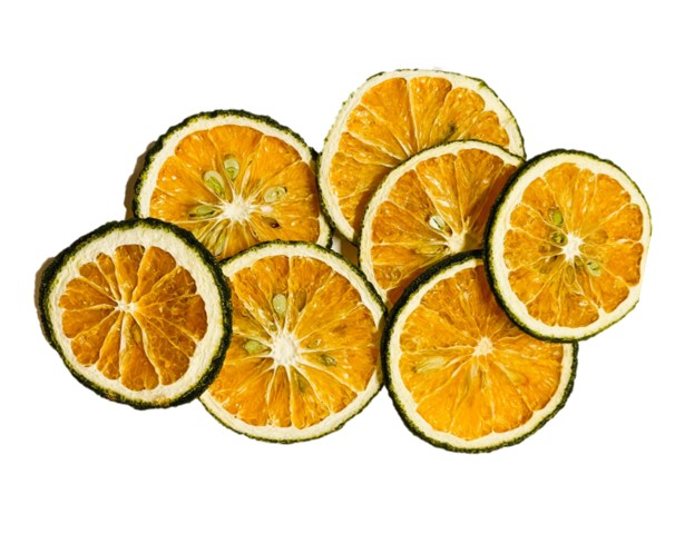 Nim's air-dried green skinned orange slices in clear resealable pack