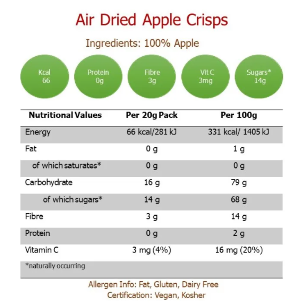 Nim's Apple Crisps - Multipack Box of 6X20g