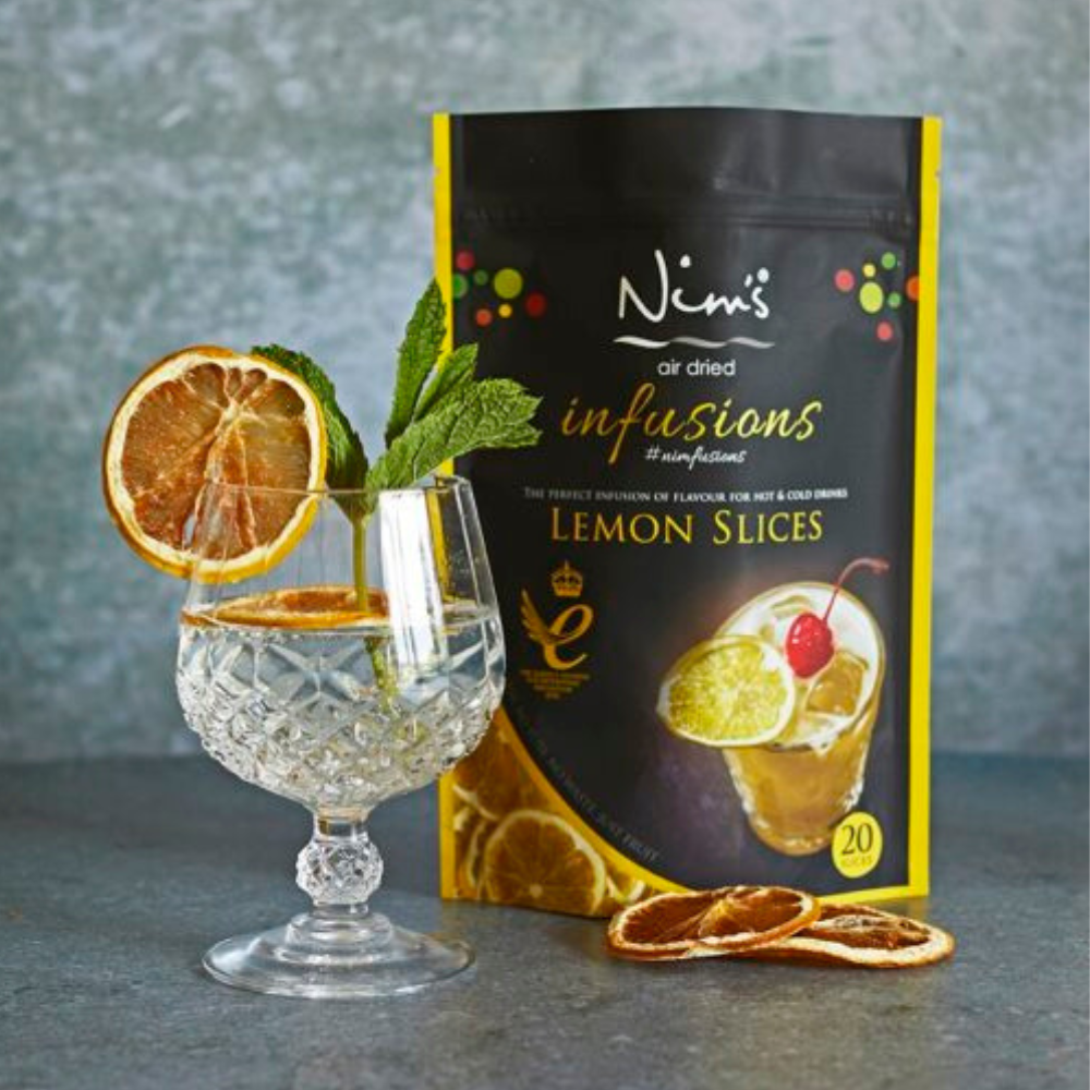 Nim’s Air Dried Lemon Cocktail Drink Garnish Slices - Multipack Box of 6X50g