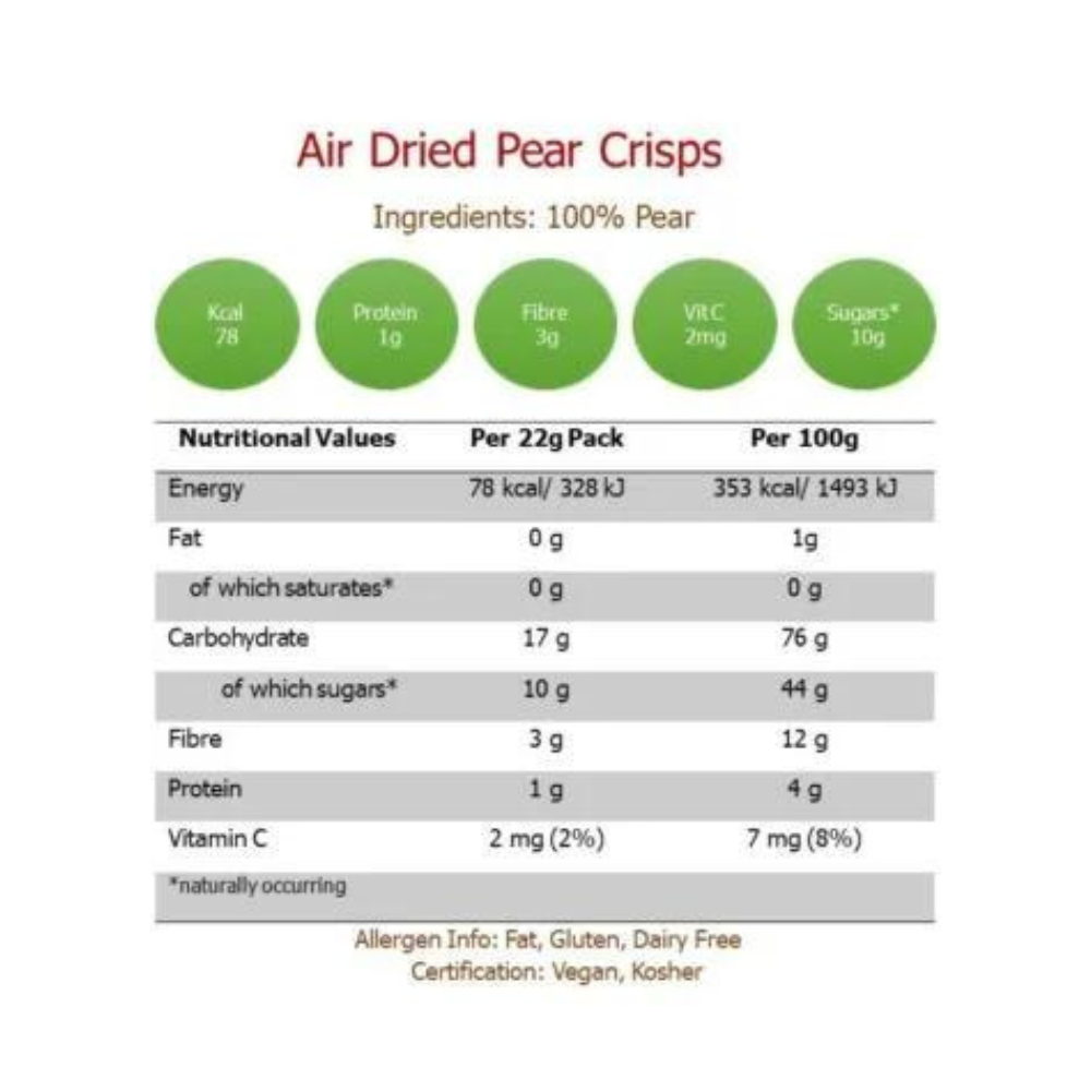 Nim's Pear Crisps - Multipack Box of 6X22g