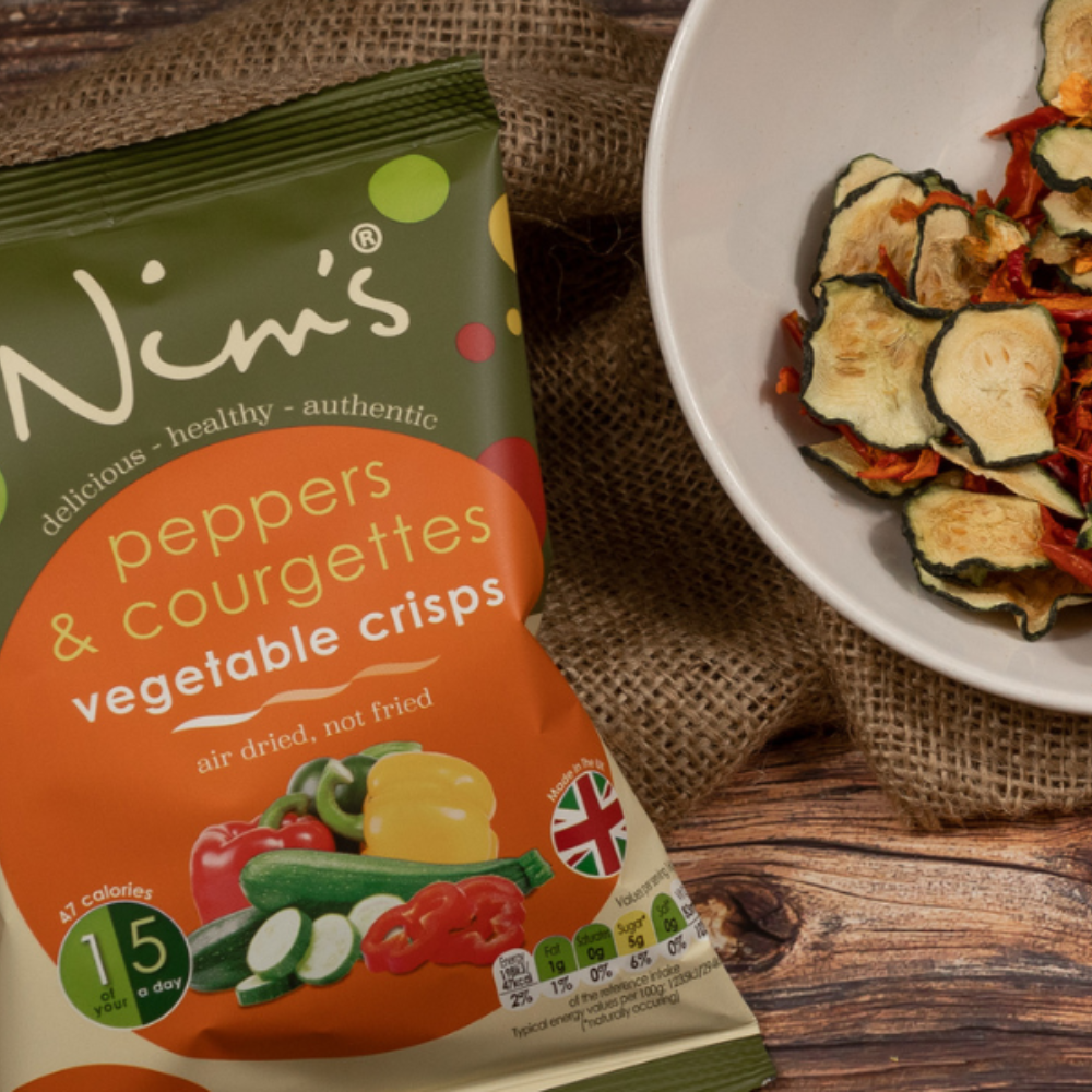 Nim's Pepper and Courgette Crisps - Multipack Box of 12X18g