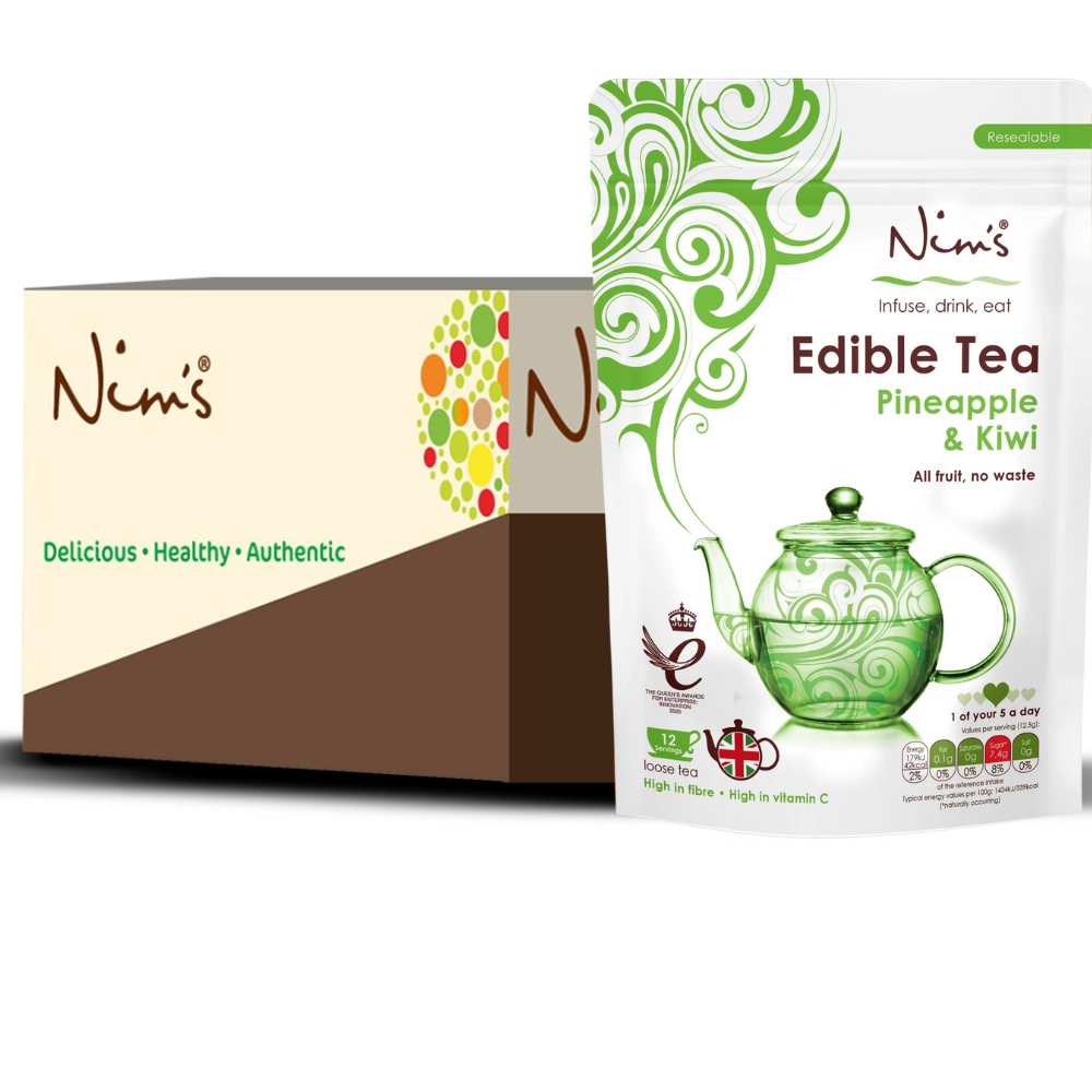 Nim’s Premium Loose Pineapple Kiwi Fruit Tea 150g- Multipack Box of 6 ...